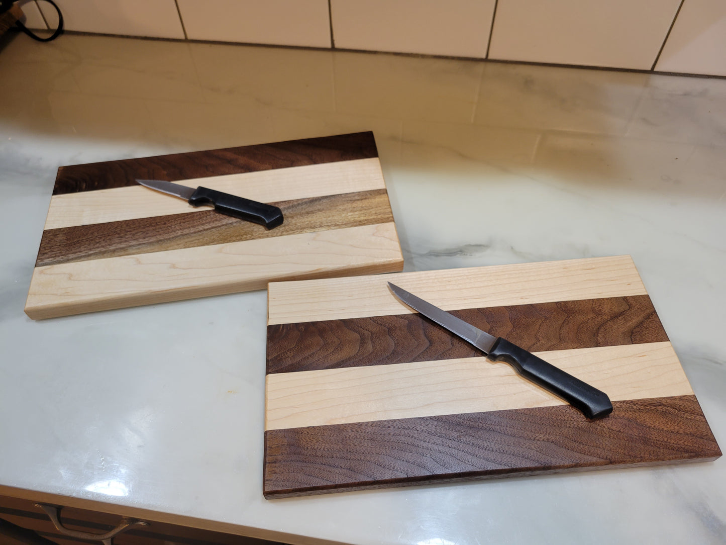 2 Species Handmade Face Grain Cutting Board