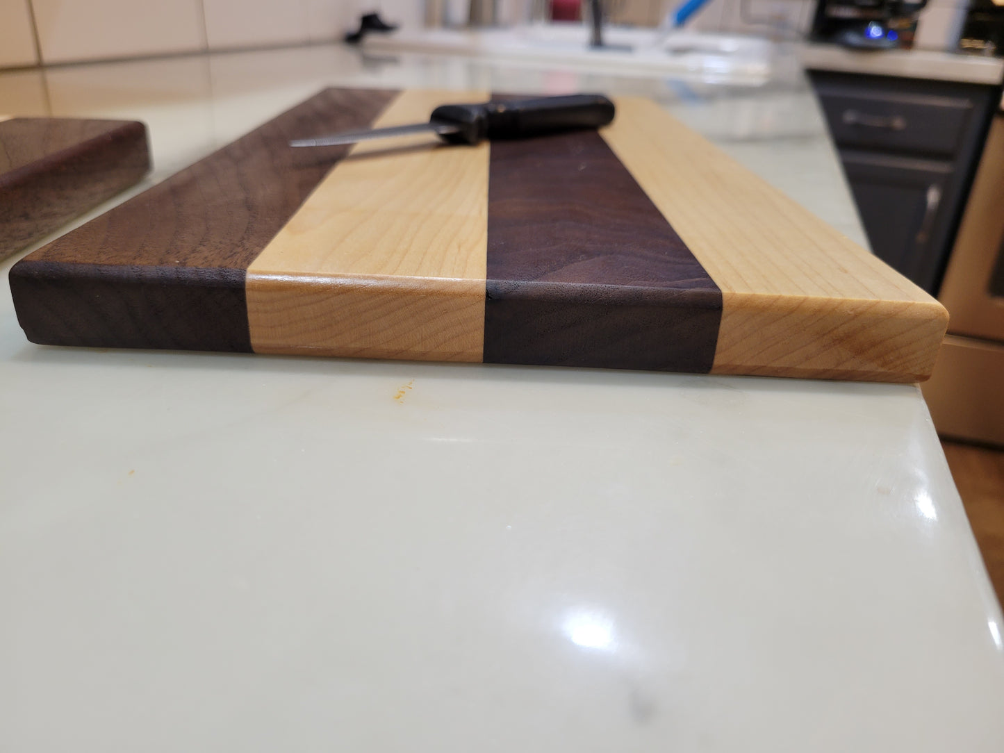 2 Species Handmade Face Grain Cutting Board
