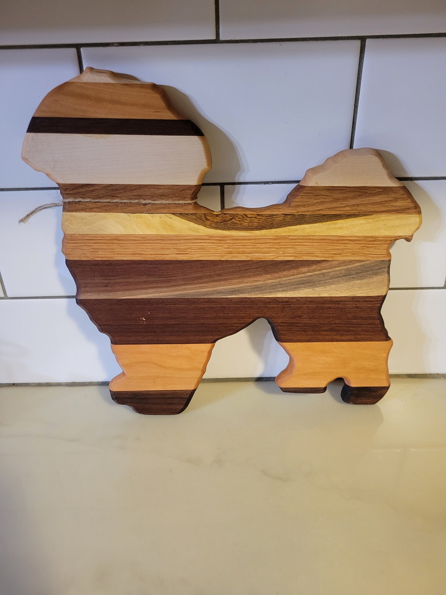 Wood cutting board for dog lover