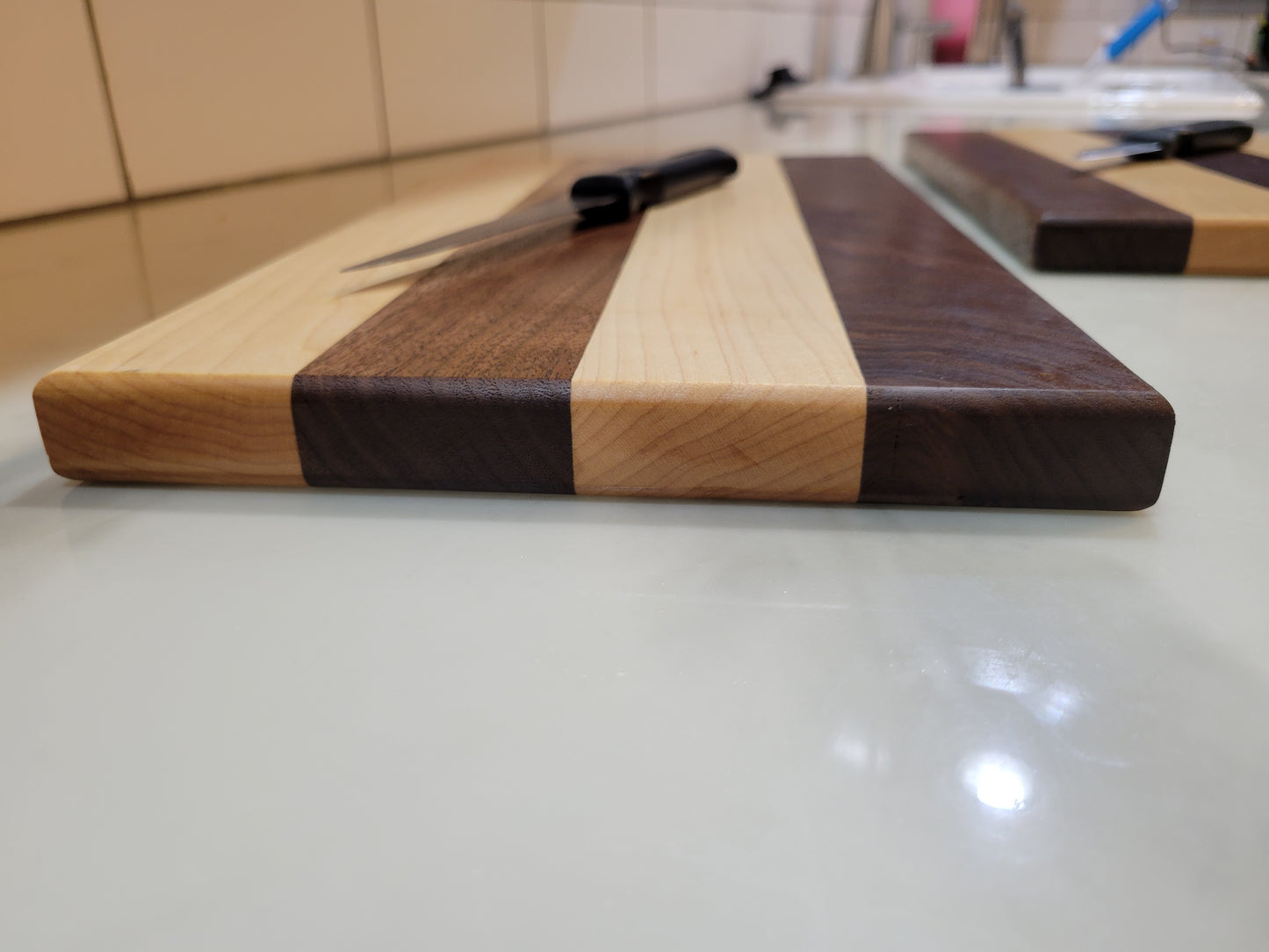 2 Species Handmade Face Grain Cutting Board
