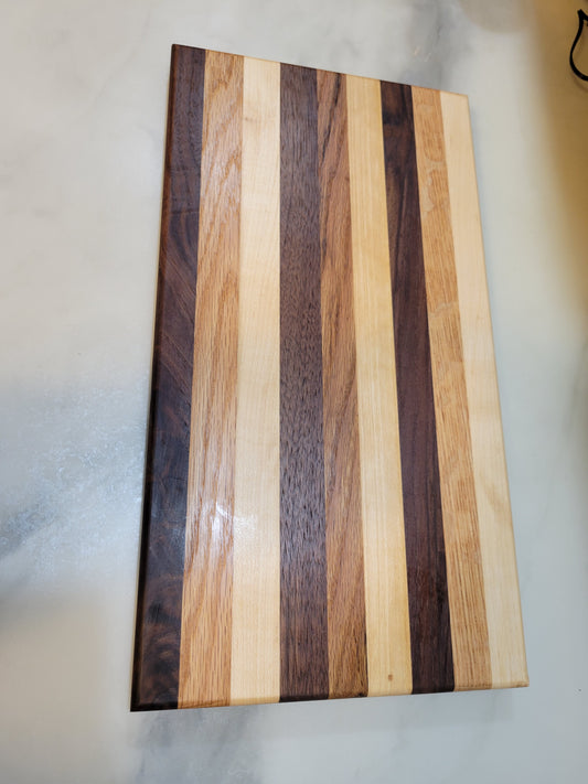 Daily Use Wooden Cutting Board, Roadway design, handcrafted.