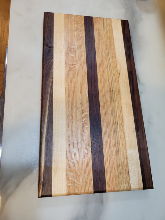 Daily Use Wooden Cutting Board, Roadway design, handcrafted.