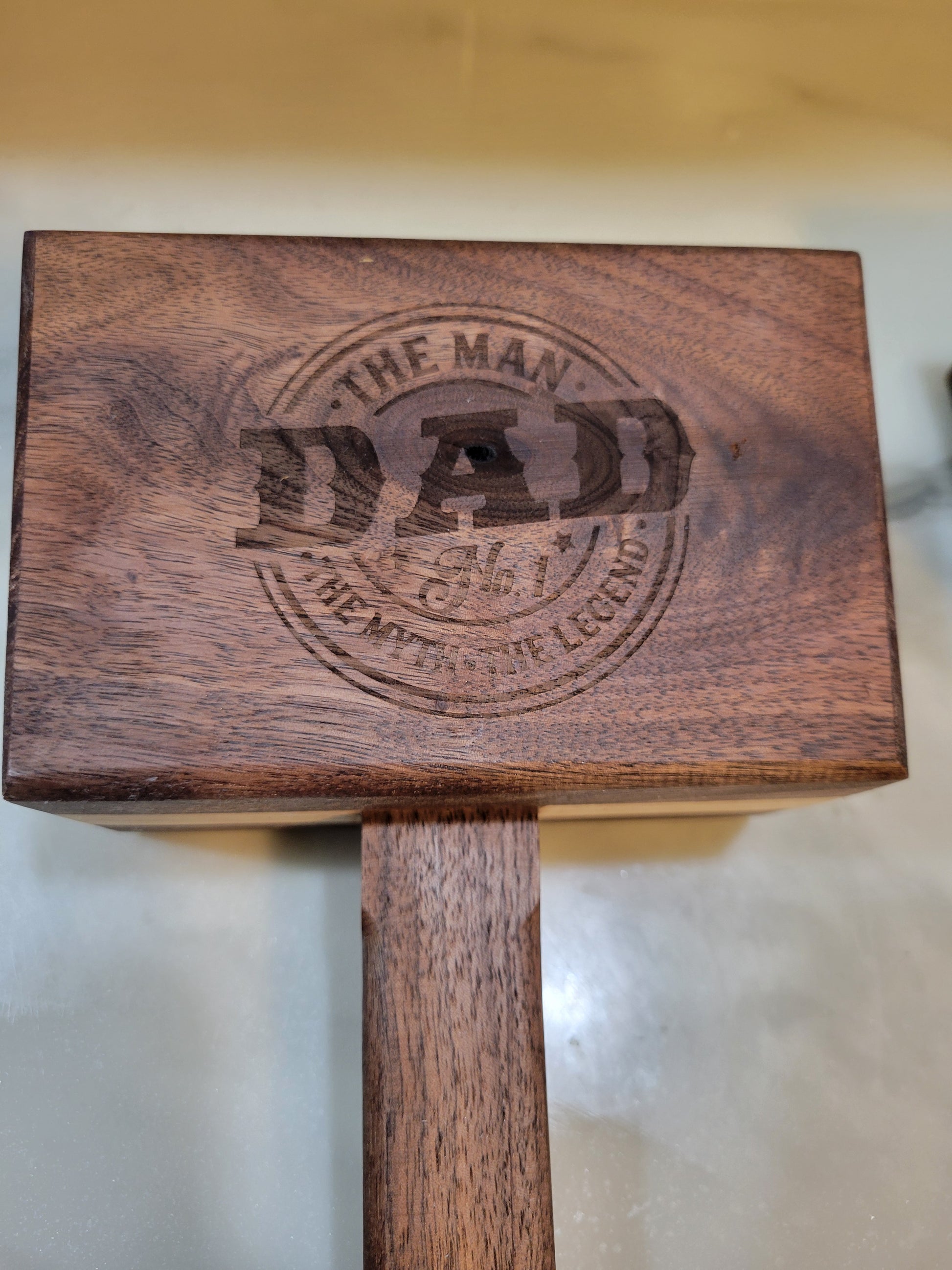 #1 Dad wooden mallet, The man the myth