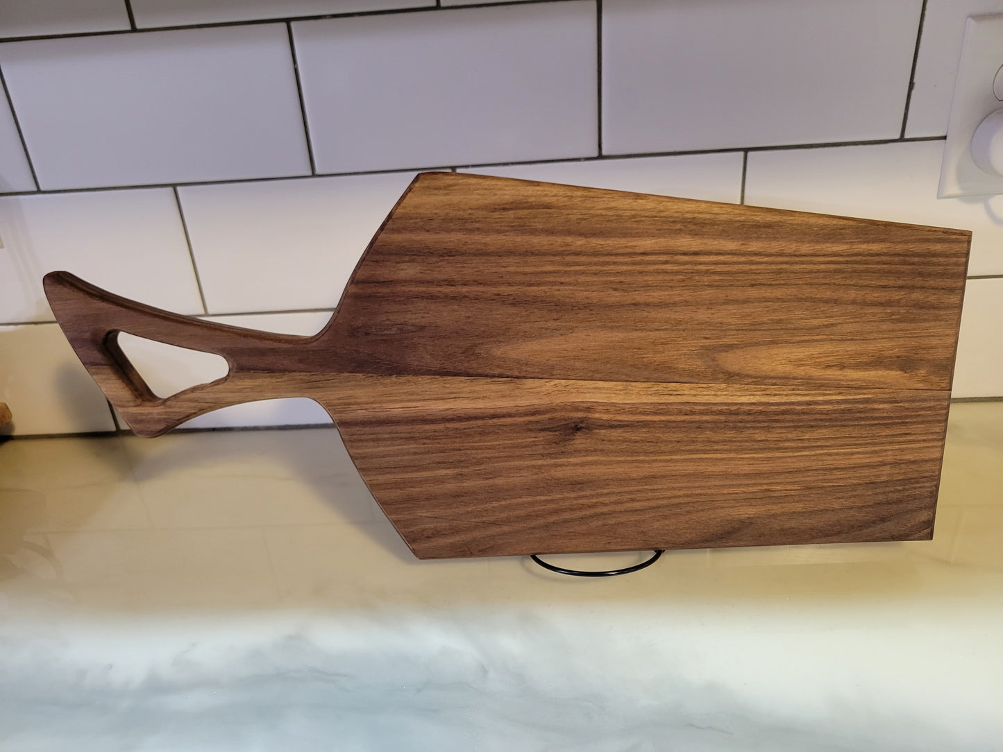 Black Walnut Charcuterie board with handle. Foodie