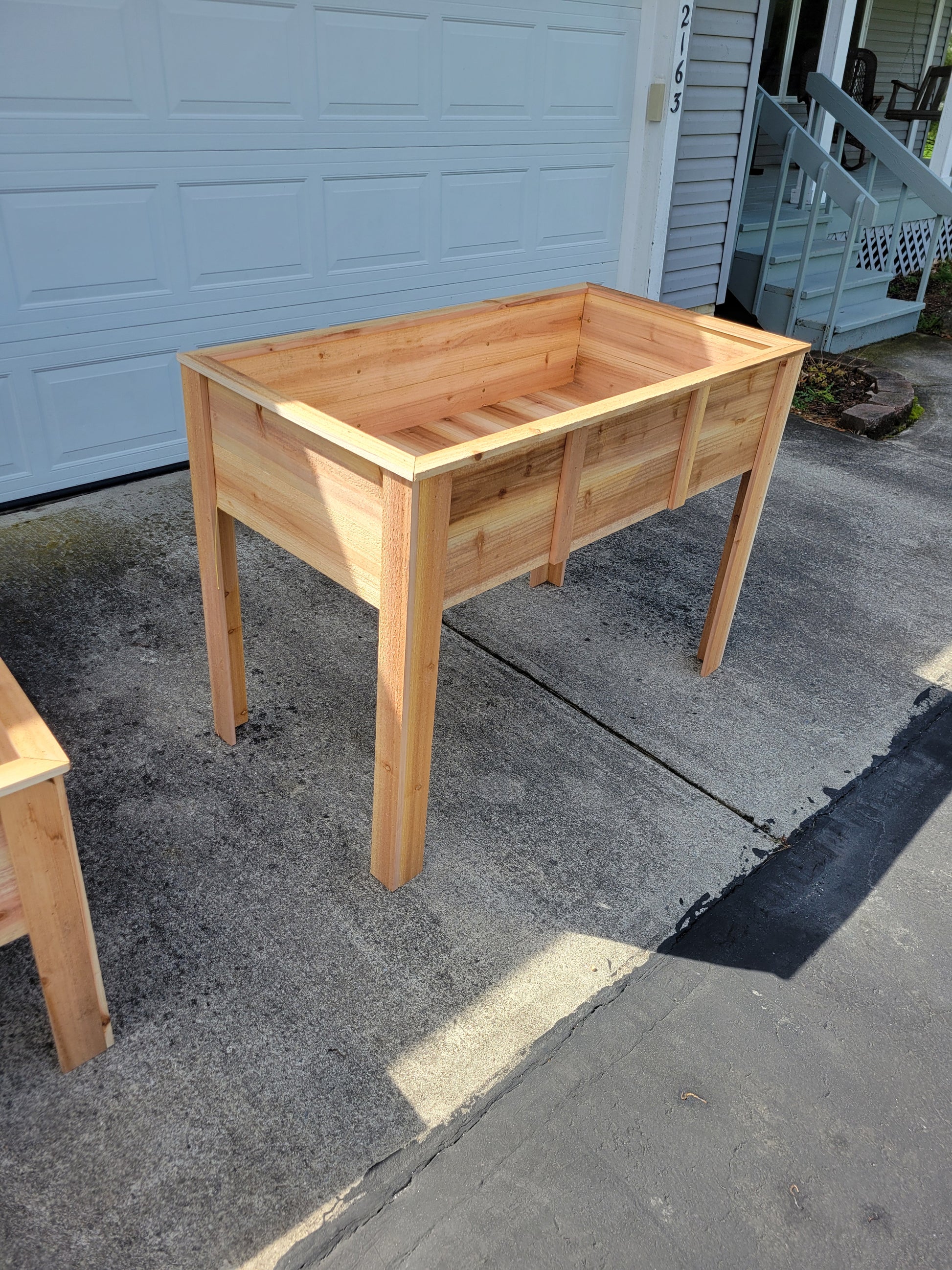 Wood Cedar planter, 2ft x 4ft raised garden bed. 3ft tall