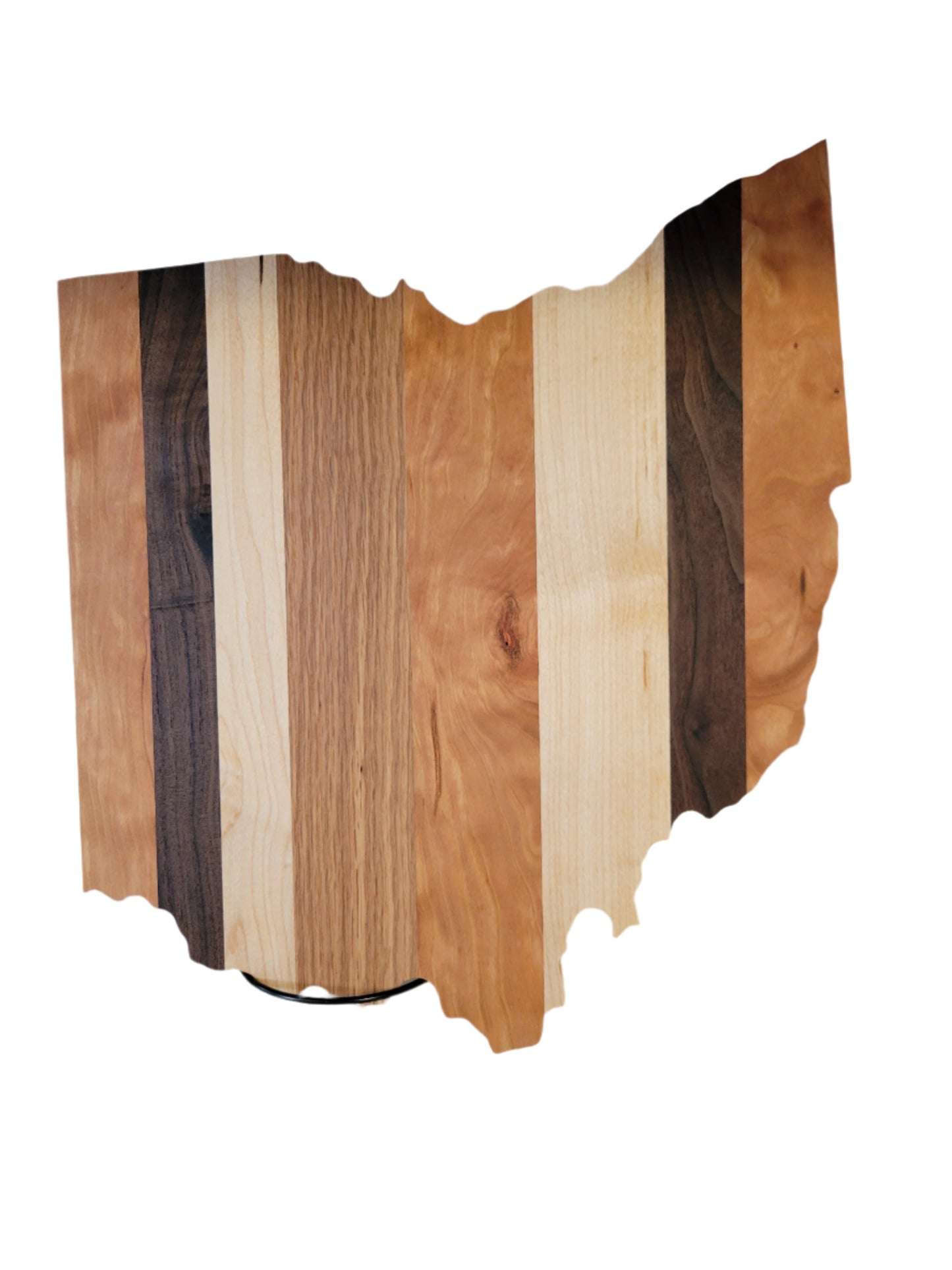 state of Ohio Shape wood charcuterie - Front